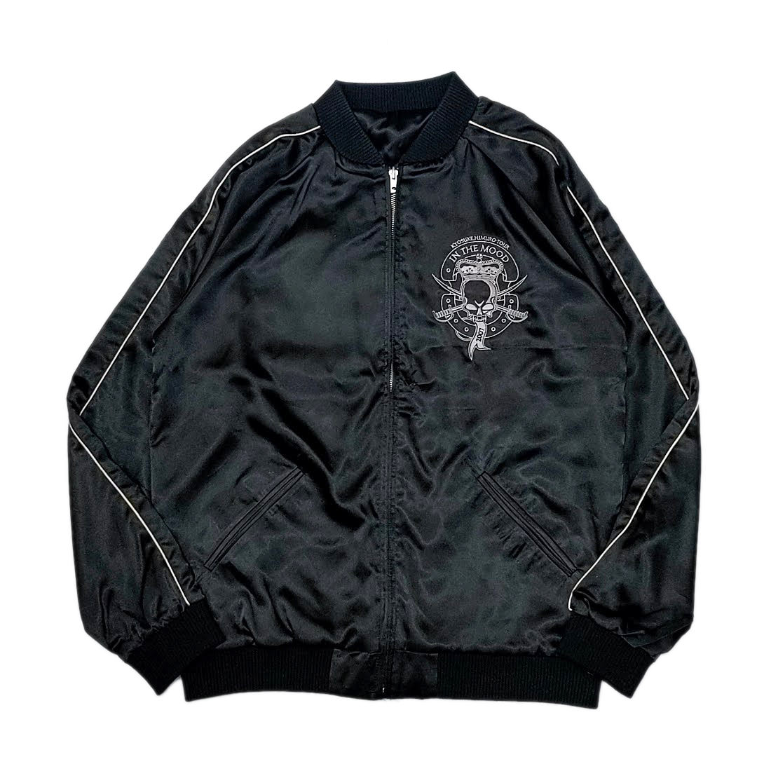 送料無料 超美品 氷室京介 スカジャン ジャケット リバーシブル ブルゾン 35th anniversary サテン地 L メンズ拍卖