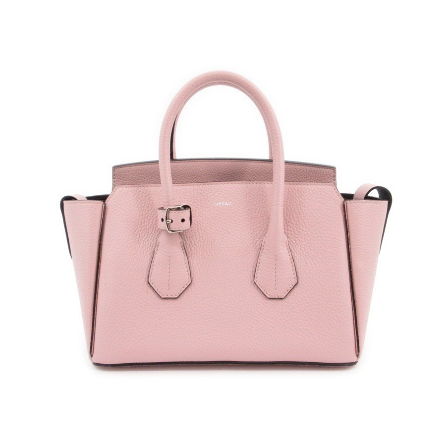 送料無料 美品 バリー BALLY トートバッグ ハンドバッグ 鞄 手提げ ソメット SOMMET レザー ピンク系 レディース拍卖