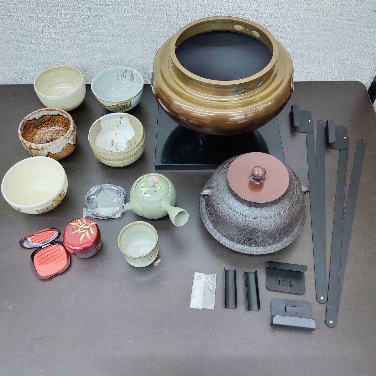 茶道具一式 その他小物セット 朝鮮切合釜 政光 ※2400010494123拍卖