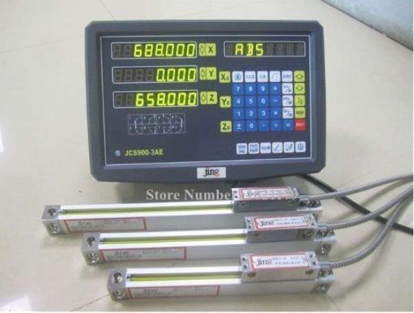 フライス 旋盤 ボーリング グラインダーマシン キット 3軸 デジタル リニアスケール 100~1000ミリメートル 5マイク拍卖