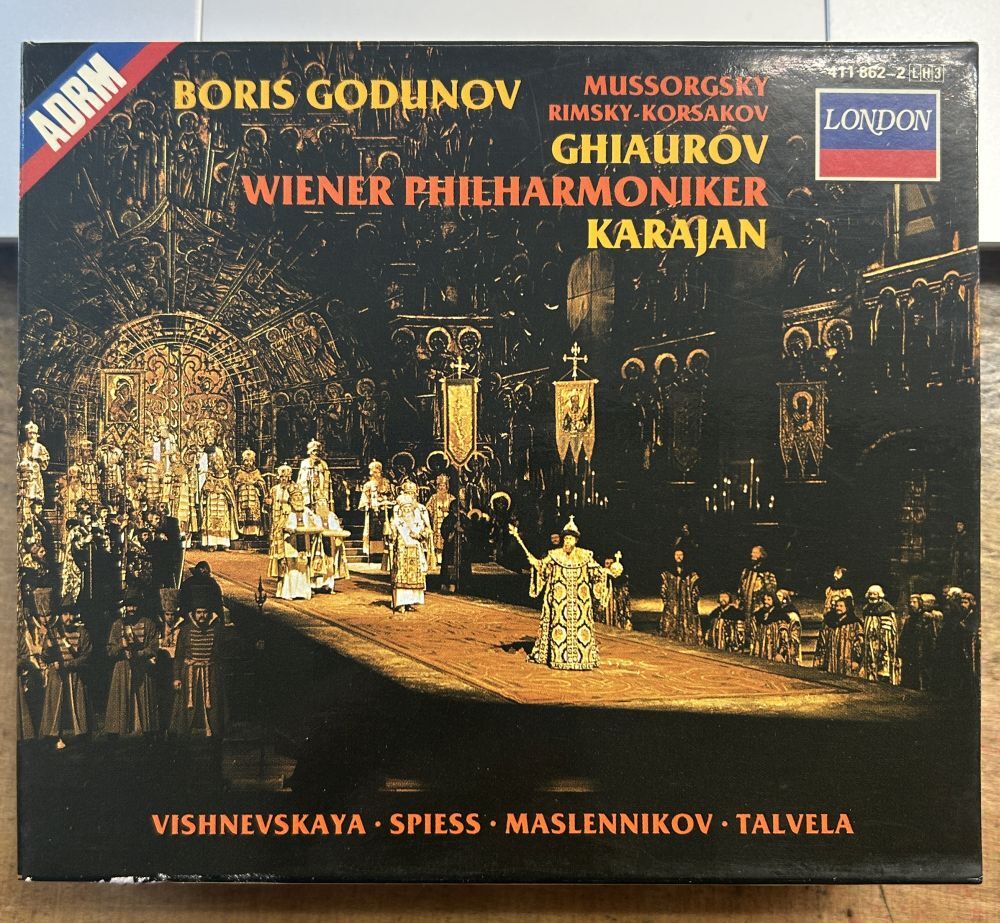 ムソルグスキー:歌劇「ボリス・ゴドノフ」全曲 カラヤン 【中古CD】 3枚組 西ドイツプレス Karajan F90L-50564/6拍卖