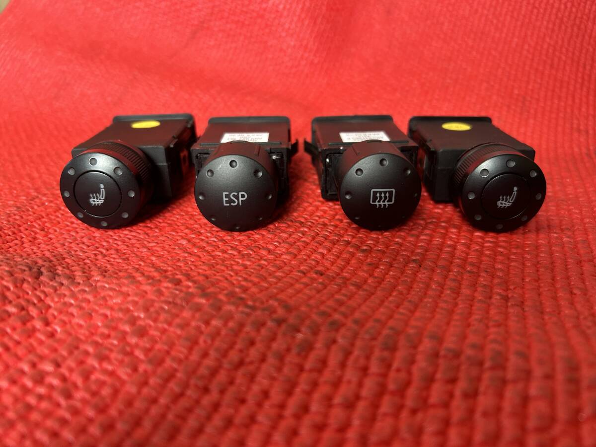 送料無料 アウディ TT 8N ESP リアデフォッガー シートヒーター スイッチ 8N0927134 8N0941503B 8N0963563B 中古拍卖