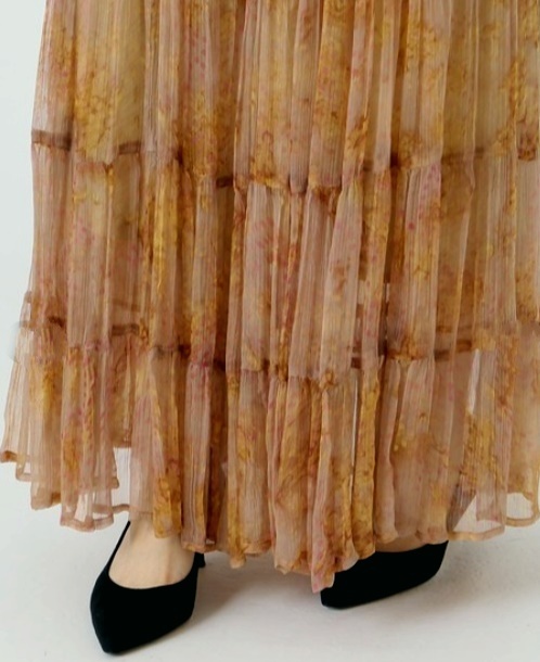 新品 定価3.6万 Mes Demoiselles... 楊柳マキシスカート メドモアゼル 拍卖