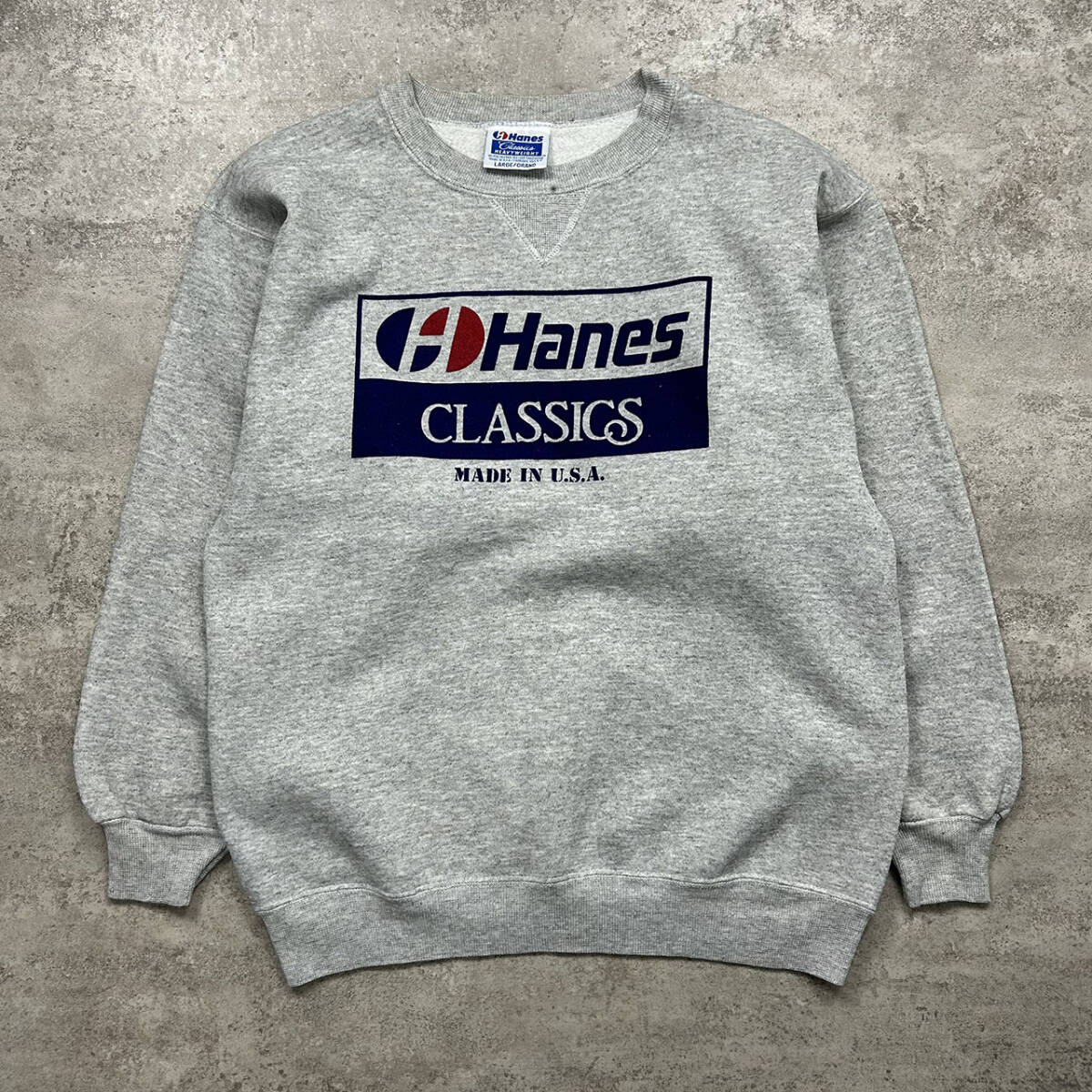 90s ヘインズ クラシック ロゴ スウェット トレーナー サイズ L アメリカ製 グレー拍卖