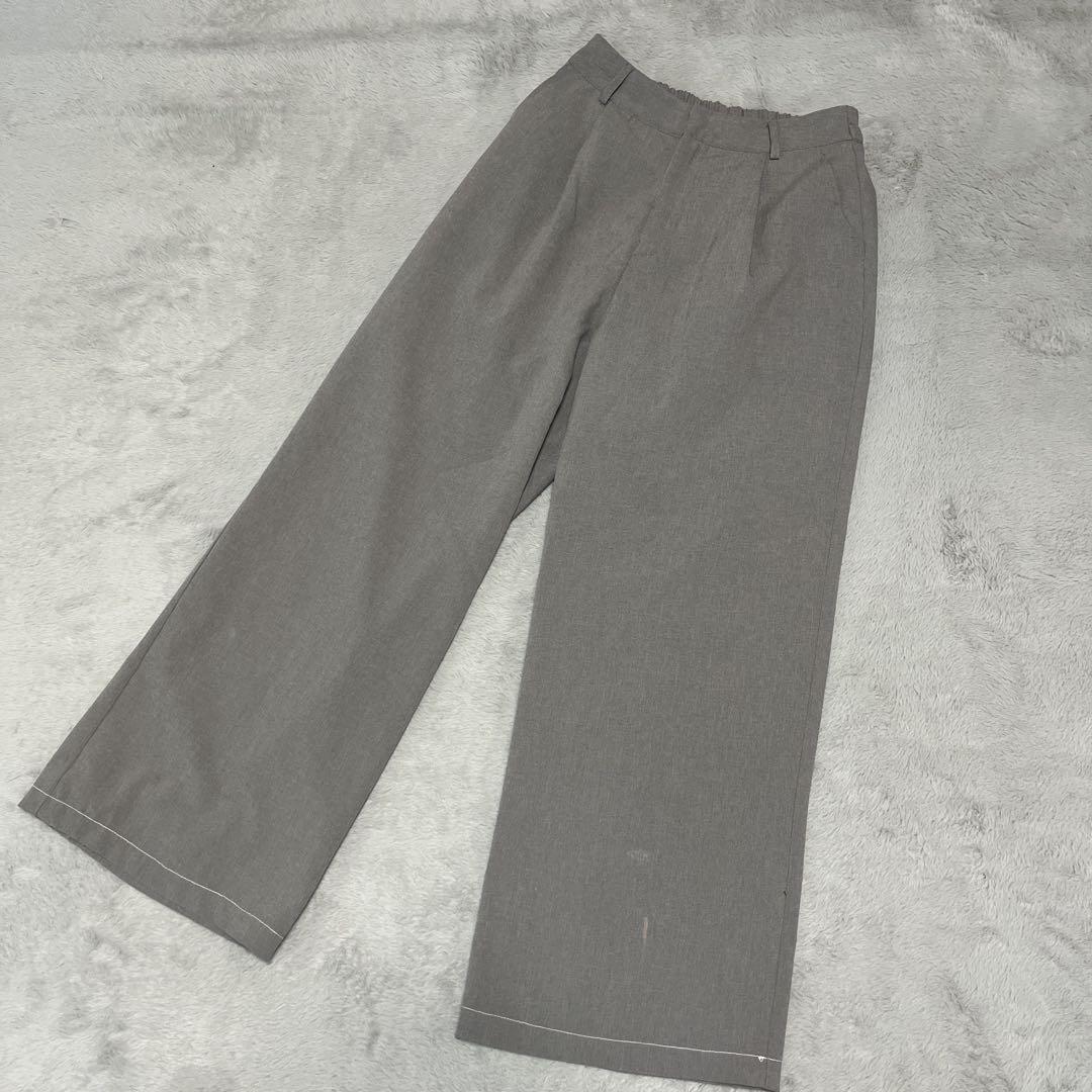 ウィーゴー F ウエストゴム ワイドパンツ 通勤 オフィス 事務拍卖