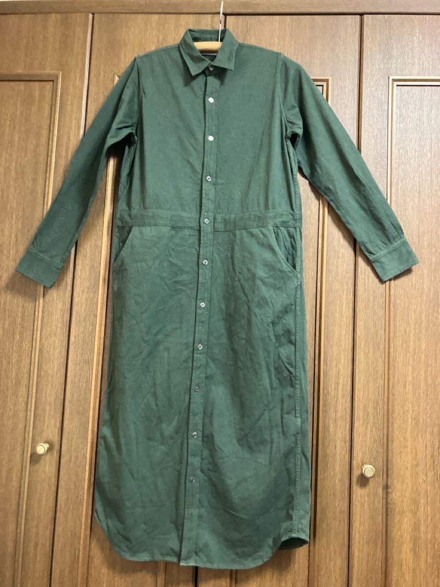 ガイジンメイド、ジャージシャツロングワンピース O.D Green シャツワンピース拍卖