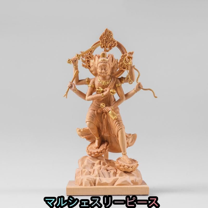 【掌中の仏】金剛夜叉明王 五大明王之一 柘植 仏師手作 清刀彫りの仏像 (金泥仕様 )拍卖