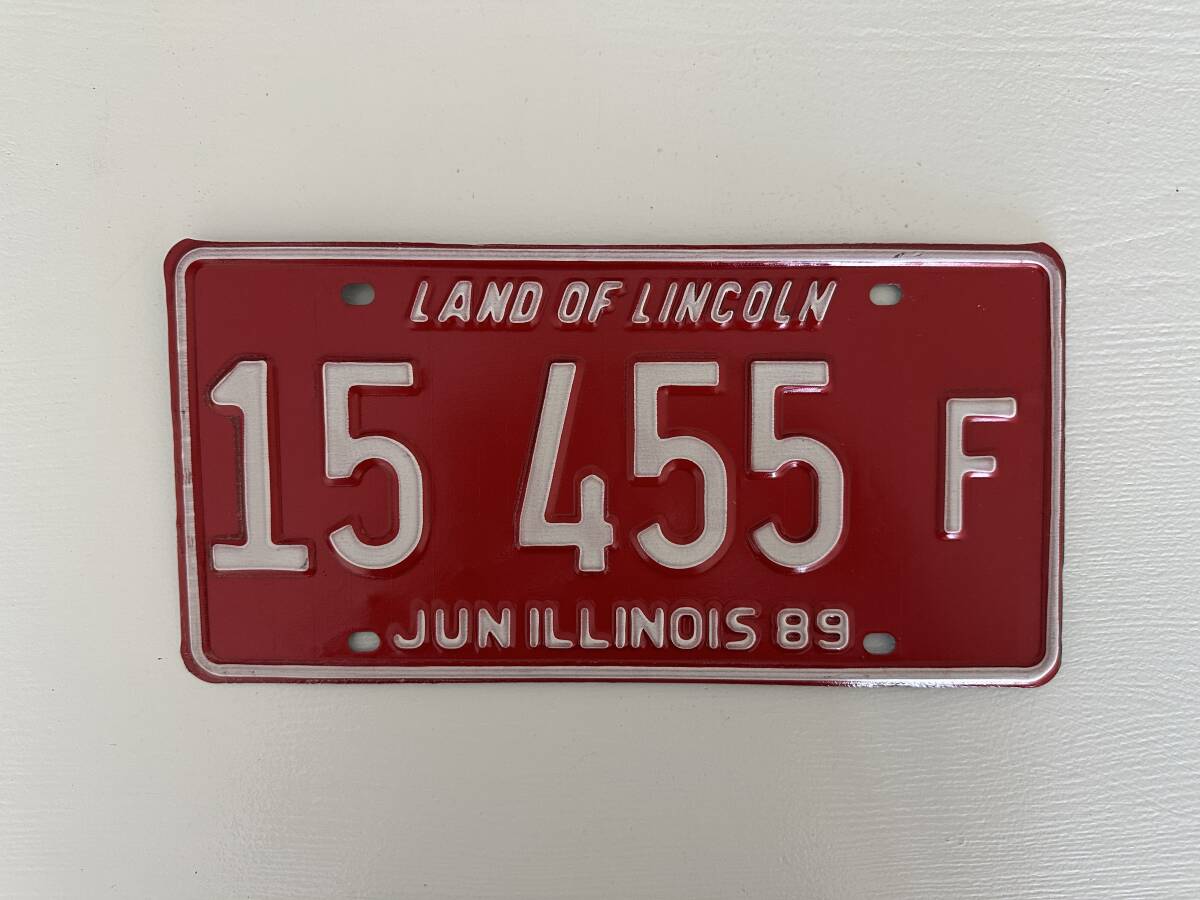 ◇ アメリカ イリノイ州 発行 Illinois 自動車用 ナンバープレート (15 455 F)拍卖