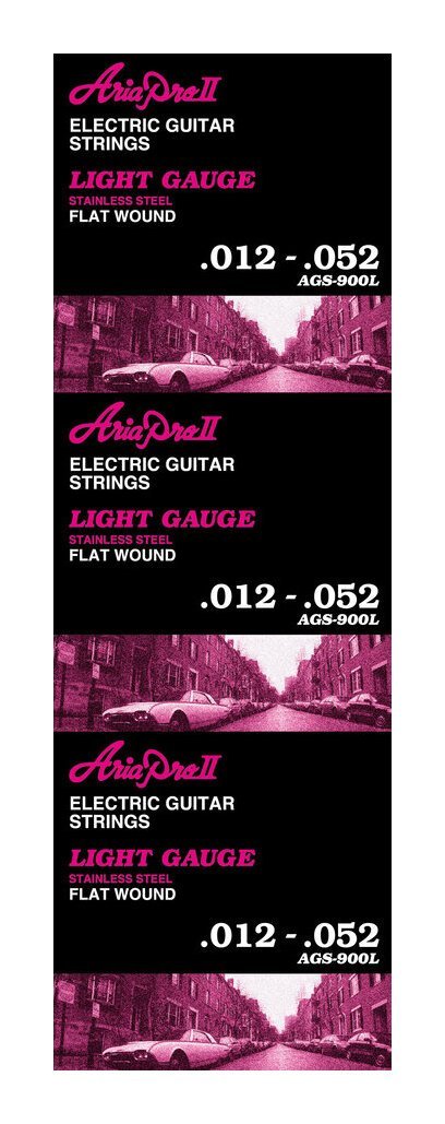 即決◆新品◆送料無料ARIA AGS-900L×3セット(フラットワウンド/メール便拍卖