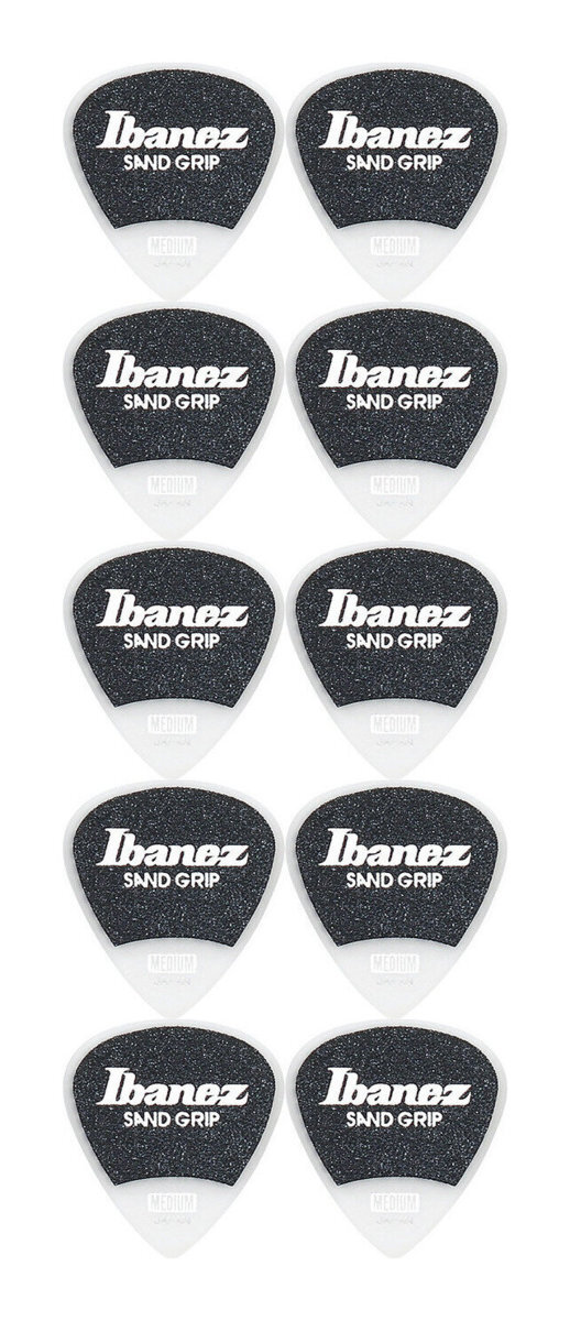 即決◆新品◆送料無料Ibanez PA16MSG-WH/10枚セット 0.8mm ショート ティアドロップ ポリアセタール サンドグリップ ピック/メール便拍卖