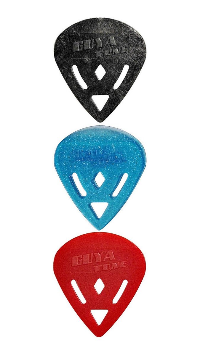 即決◆新品◆送料無料Guyatone JT25CF2+JT25PC2+JT25PA2 お試しセット ジャズトライアングル JAZZ Crystal Fragment Pick 2/メール便拍卖