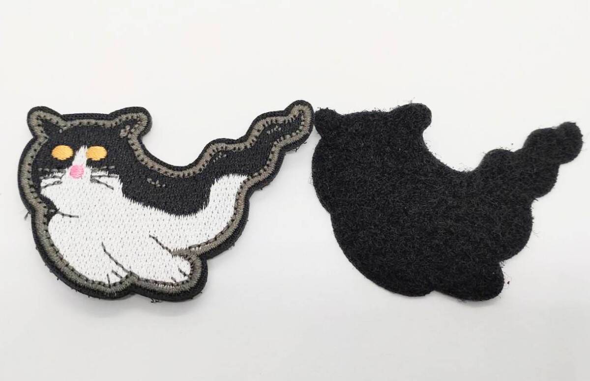 送料無料 オバケ お化け 猫 ネコ マジックテープ 刺繍 ワッペン アップリケ アメリカン雑貨 スマアク拍卖