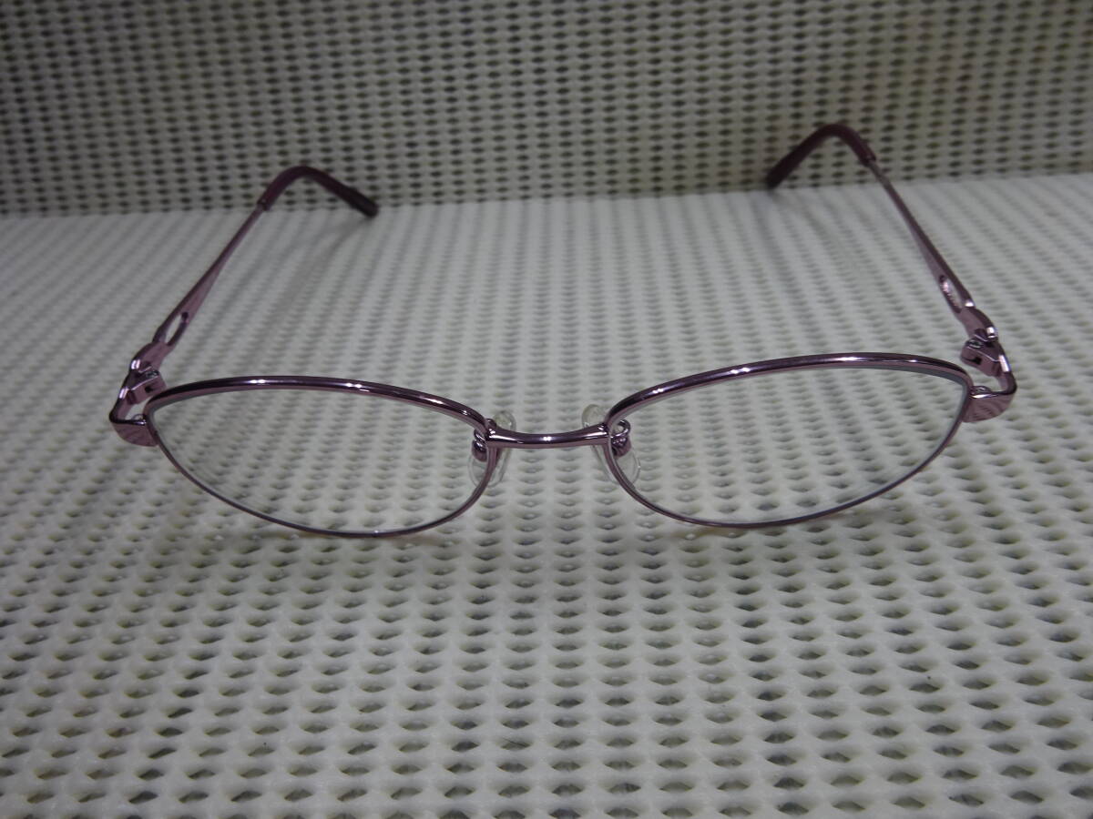 (え-H-8011) VIEW STAGE メガネフレーム VS-209 52□16-138 パープル系 おしゃれ メガネ 眼鏡 中古拍卖