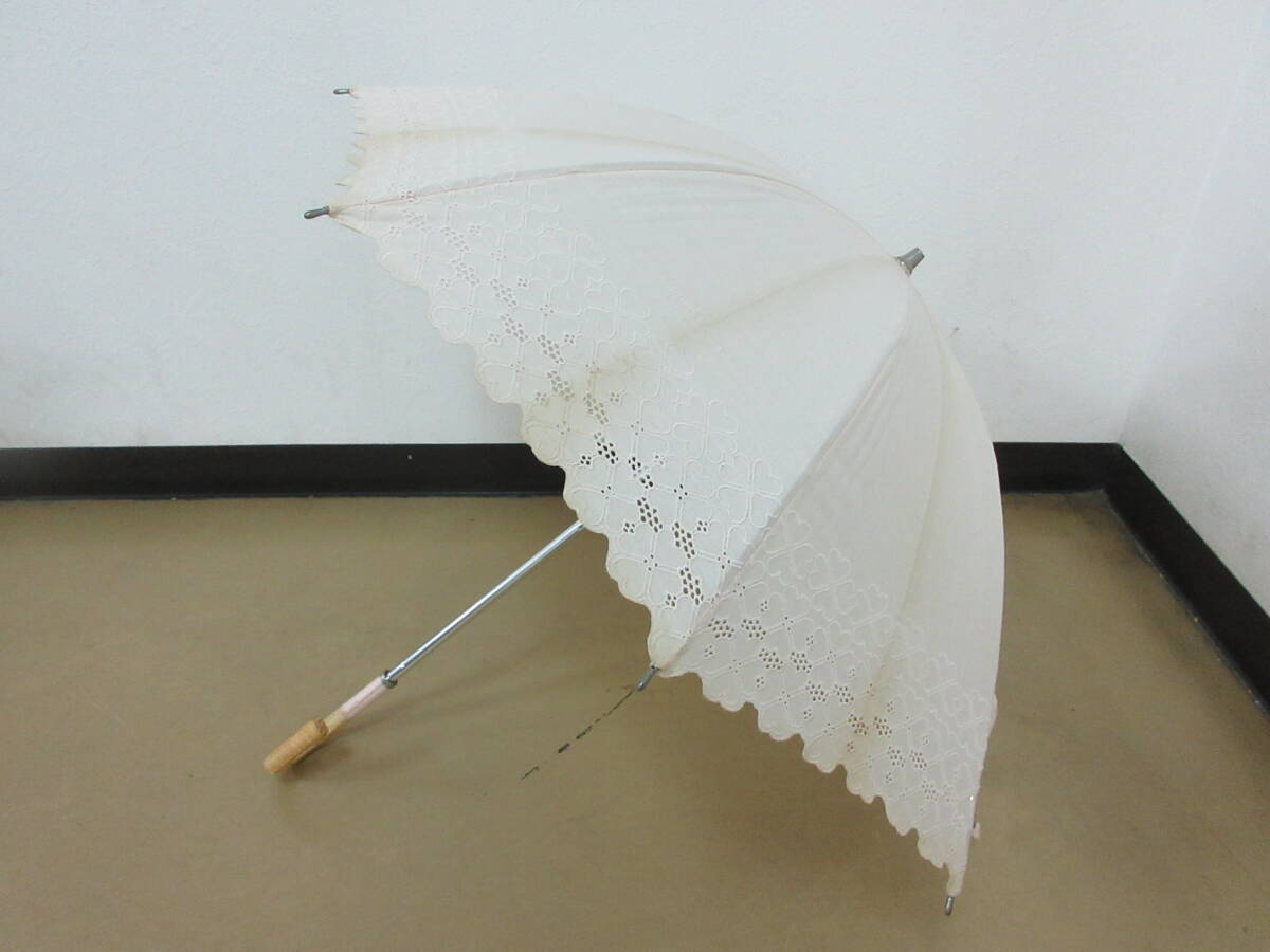 ( せ-A4-8000 )BURBERRY バーバリー 日傘 手開き式 桃色 ピンク 全長約53~61~71cm 半径約40cm 中古拍卖