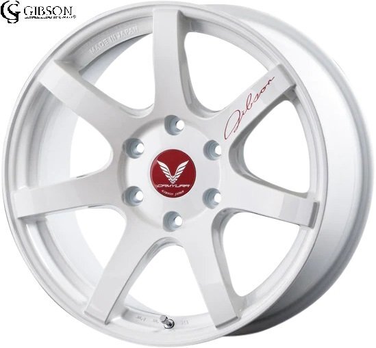 【M’s】 200ハイエース1型 2型 3型 4型 5型 6型 7型 GIBSON CAMYURA 17インチ 1Pホイール 1本 パールホワイト 白 パーツ 部品 カミュラ拍卖