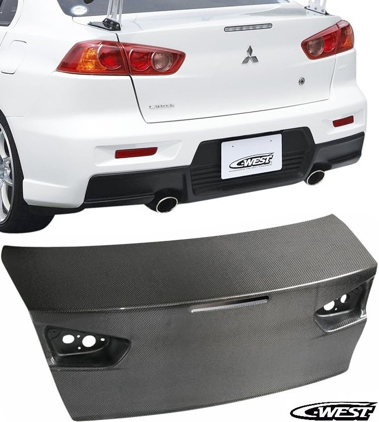 【M's】 ランエボ10 ランエボX エボ10 エボX CZ4A C-WEST トランクフード 5.0kg CFRP カーボン シーウエスト エアロ パーツ CCZ01A-THCF拍卖