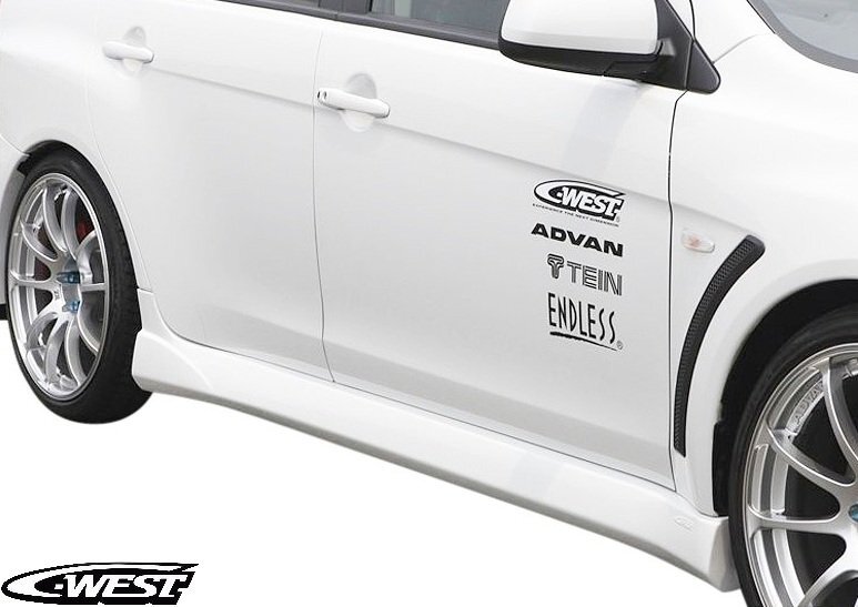 【M's】 三菱 ランエボ10 ランエボX エボ10 エボX CZ4A C-WEST サイドステップ 左右 PFRP 未塗装 シーウエスト エアロ パーツ CCZ01A-SSPF拍卖