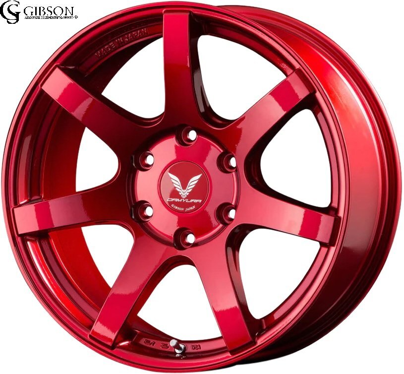【M’s】 200ハイエース1型 2型 3型 4型 5型 6型 7型 GIBSON CAMYURA 16インチ 1Pホイール 1本 キャンディーレッド パーツ 部品 カミュラ拍卖