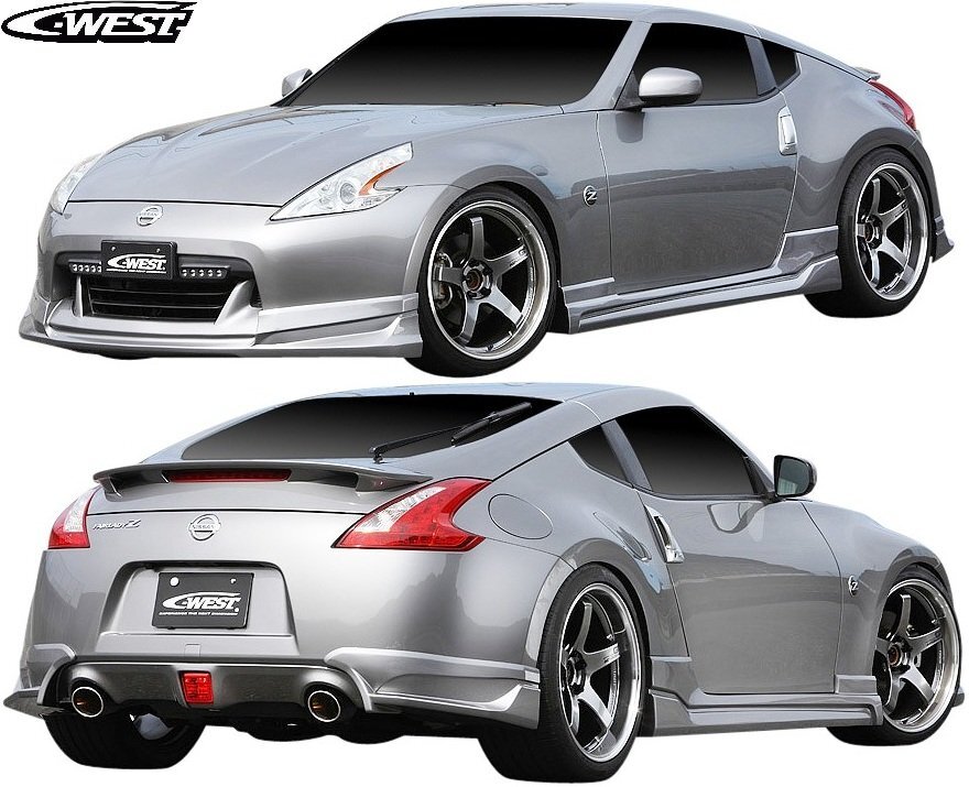 【M's】 日産 Z34 フェアレディZ 前期 (2008.12-2012.6) C-WEST フルエアロ フルキット 3点 PFRP 未塗装 シーウエスト エアロ パーツ 部品拍卖