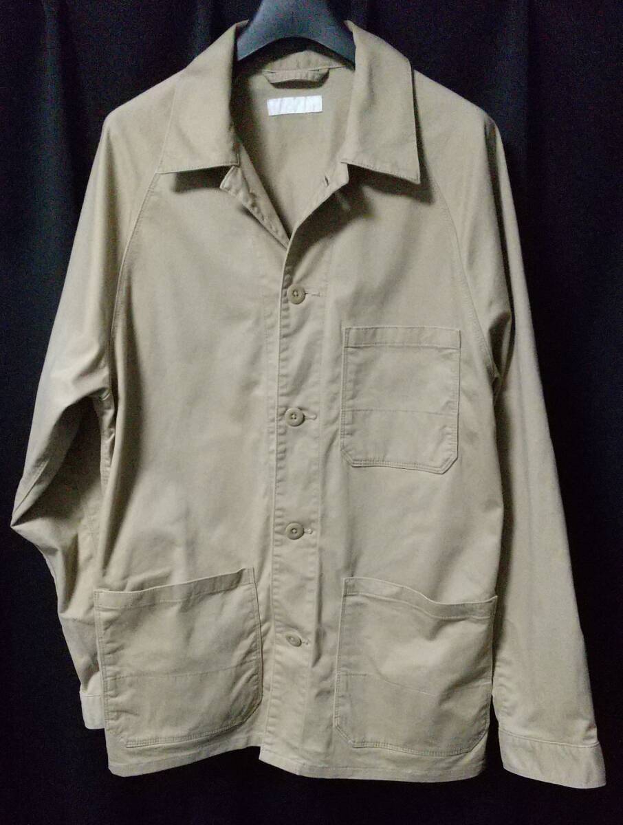 美品 ユニクロ ユーティリティジャケット L ブラウン カバーオール ワーク 古着 コットン ベージュ ナチュラル エクリュ拍卖