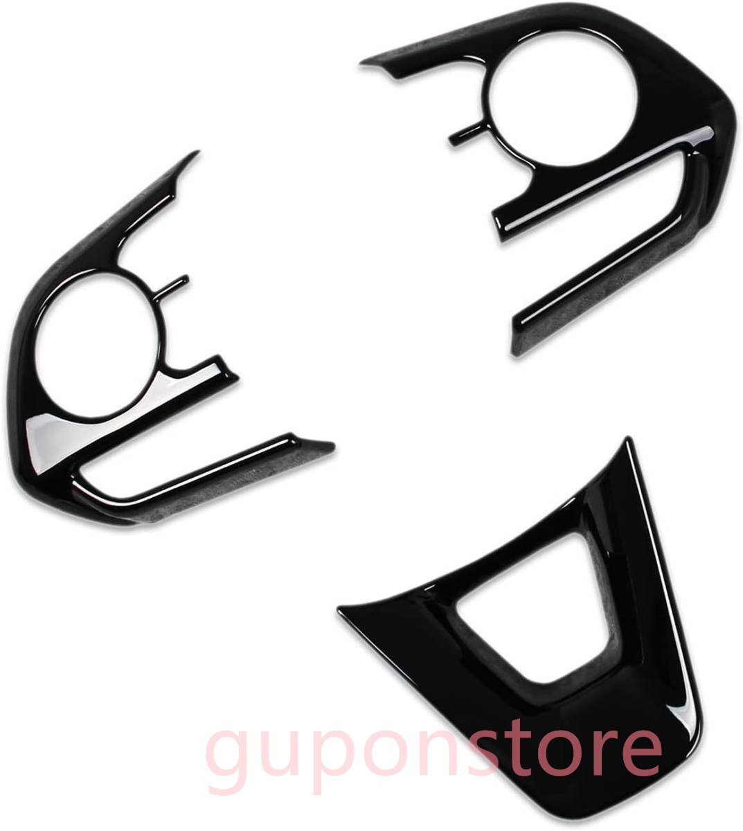 【ドレスアップ効果抜群!】トヨタ カローラクロス(2021年9月~) 用 ステアリングガーニッシュ(ピアノブラック)拍卖