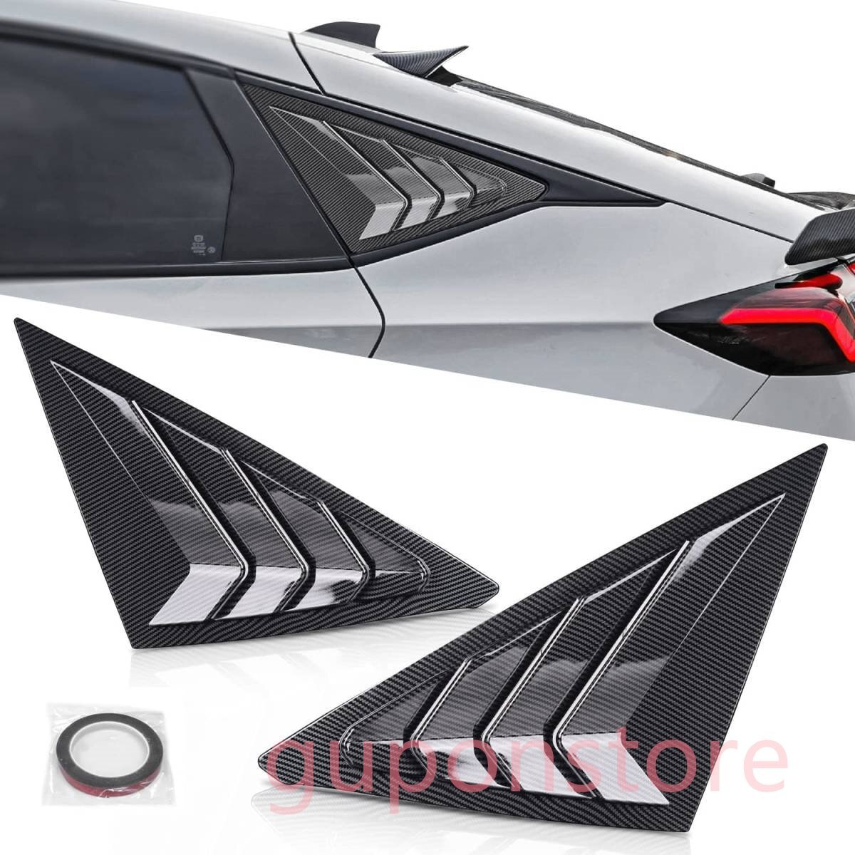 【新品】ホンダ シビック FL系(2021年~)専用ウィンドウルーバー(カーボン調)左右セット拍卖