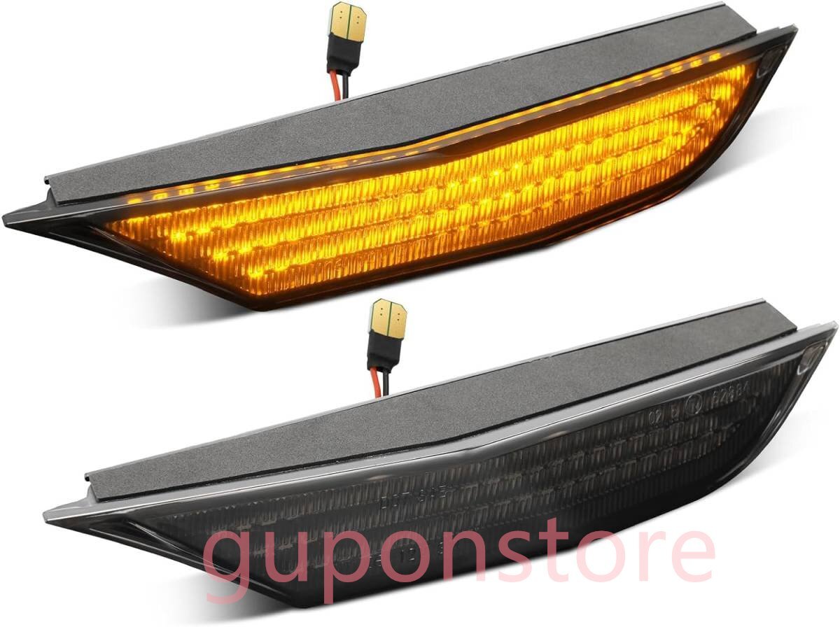 【新品】日産 GT-R R35 (2007年~) 用 LEDサイドマーカー フェンダーマーカーランプ(スモークレンズ) 左右セット拍卖