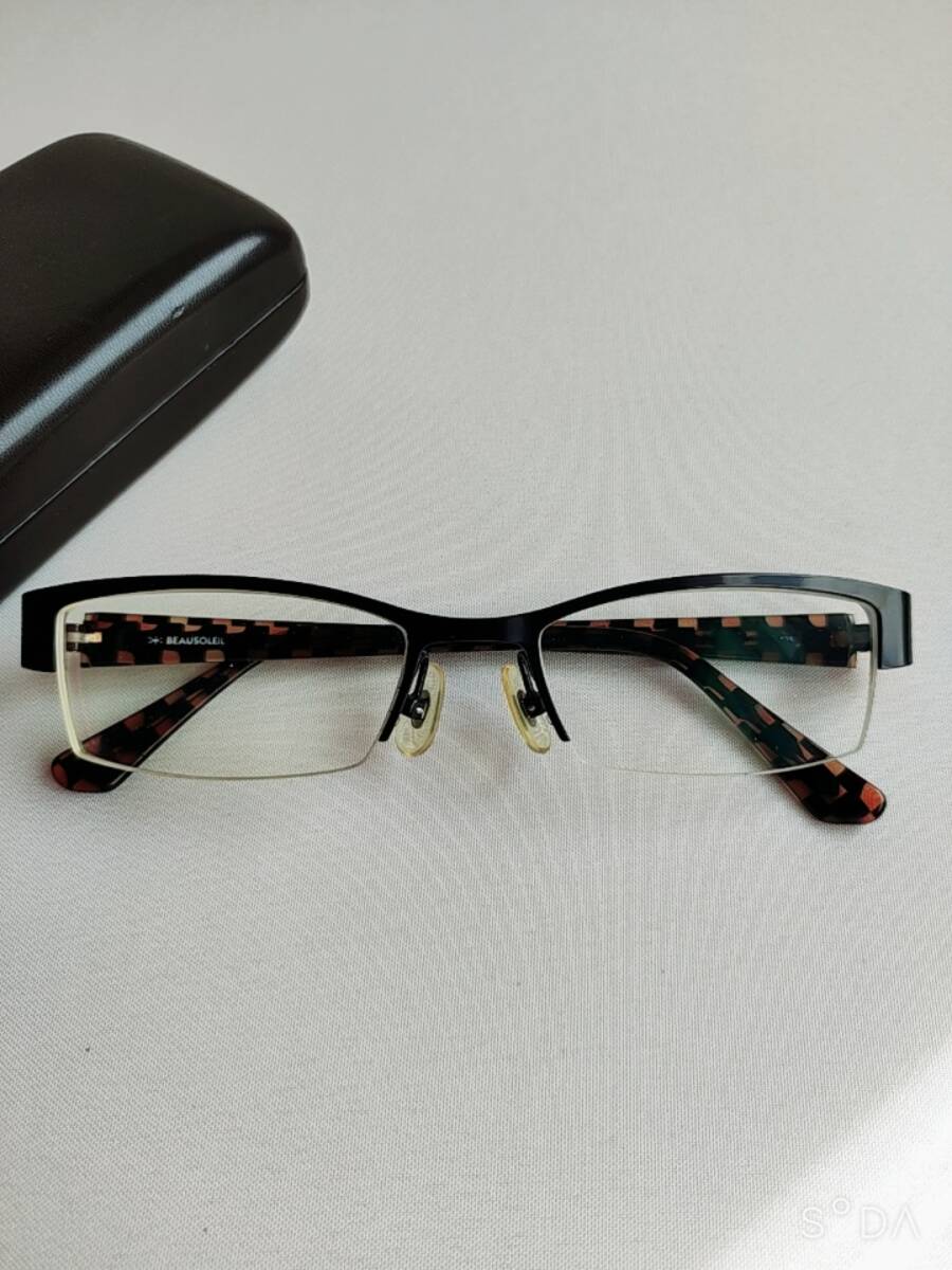 ボーソレイユ BEAUSOLEIL メガネフレーム 眼鏡 アイウェア 純正ケース付属拍卖