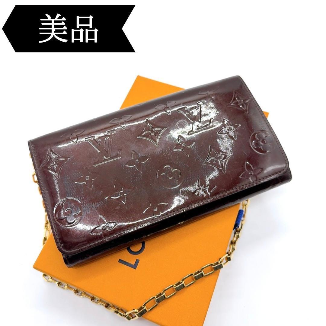 ◇ルイヴィトン◇M90088/ヴェルニ/ポルトフォイユ/サラ/チェーン/長財布拍卖