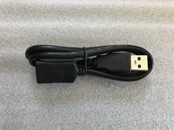 未使用 BUFFALO バッファロー USB 延長 ケーブル A-A ブラック 黒 約50㎝ 0.5m 短い延長ケーブル 付属品拍卖