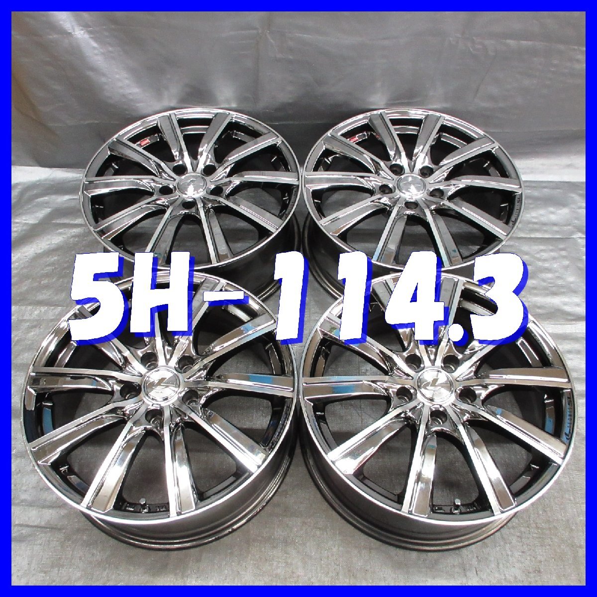 □送料無料 A2■ WEDS LEONIS SL ■ 17×7J+41 ■ 5H PCD114.3 ■ φ73 ■ 中古ホイール 4本 ※スパッタリング系メッキ&ポリッシュ系拍卖