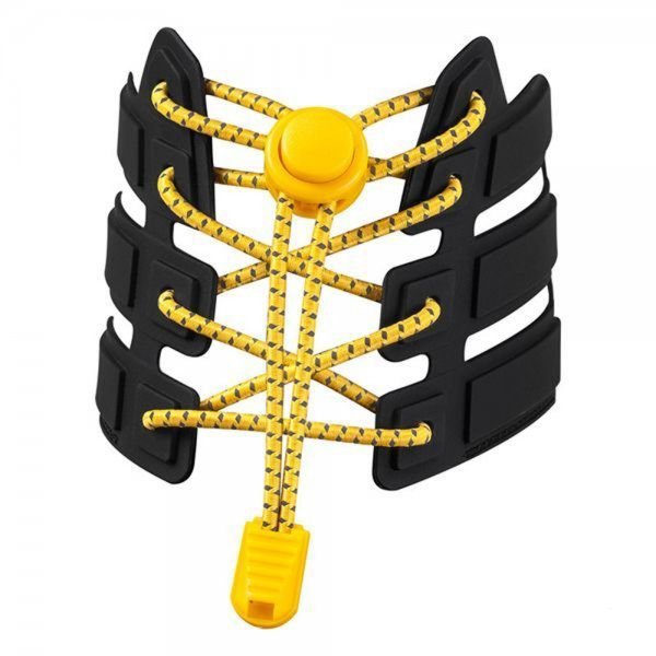 靴ひも 結ばない 靴紐 ほどけない くつひも 伸縮 ゴム 伸びる靴紐 脱ぎ履き ワンタッチ 楽々 大人 子供 レースロック(イエロー)拍卖