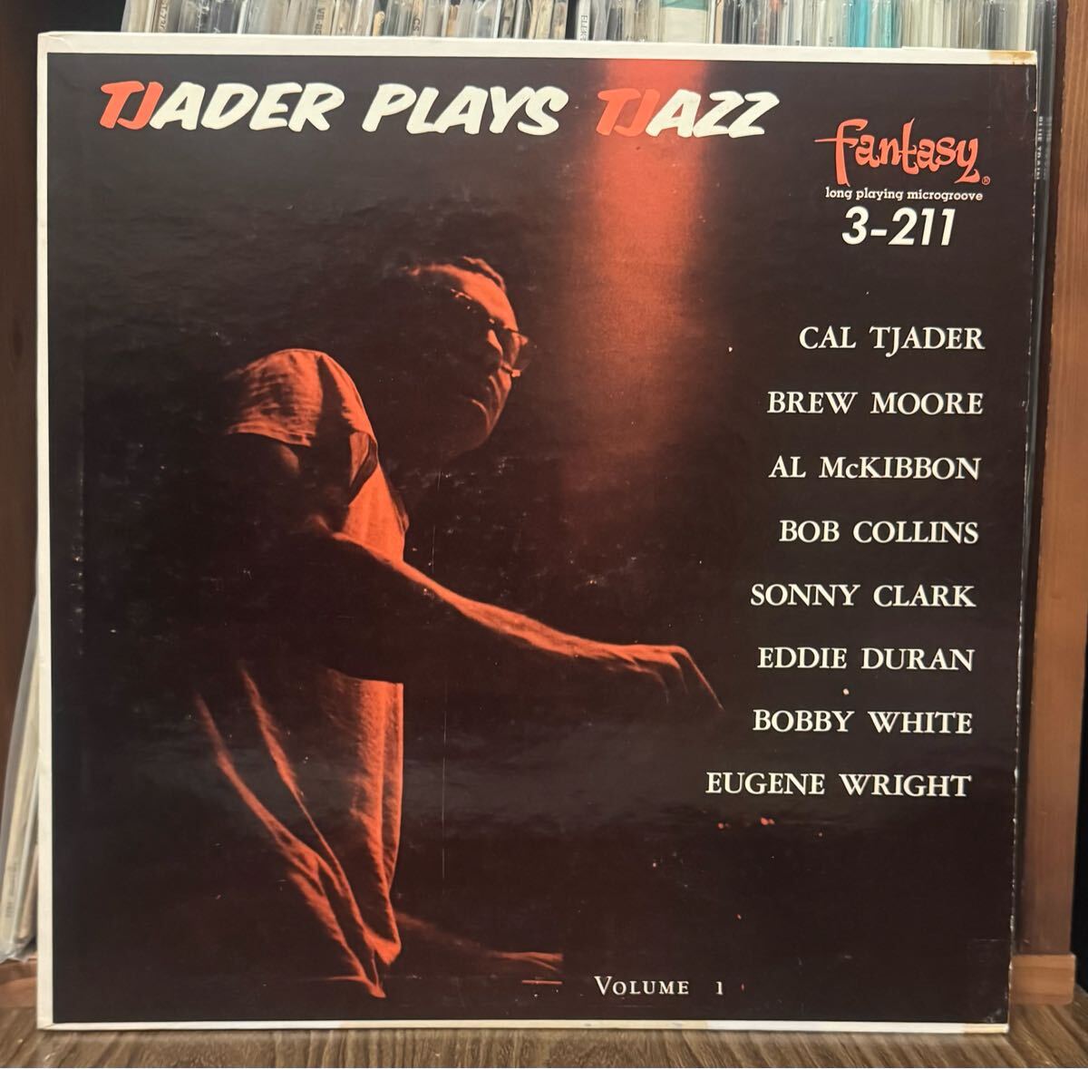 送料込み当時物US JAZZ LP/初期プレスMONO/fantasy 3-211/Tjader Plays Tjazz ・Cal Tjader/マルーン溝有り1st/ソニークラーク参加貴重盤拍卖