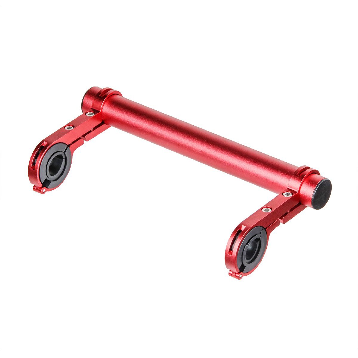 バイク 自転車 クランプバー マルチバー ハンドルバー マウントバー エクステンションバー ハンドル延長 約20cm レッド拍卖