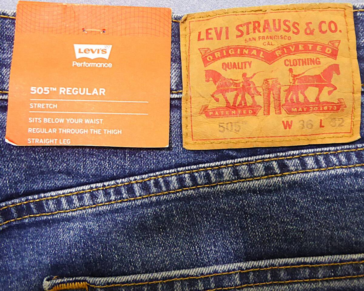 Levis リーバイス 505 WARM 微起毛 保温 防寒 ストレッチ テーパード ジーンズ W36-L32拍卖