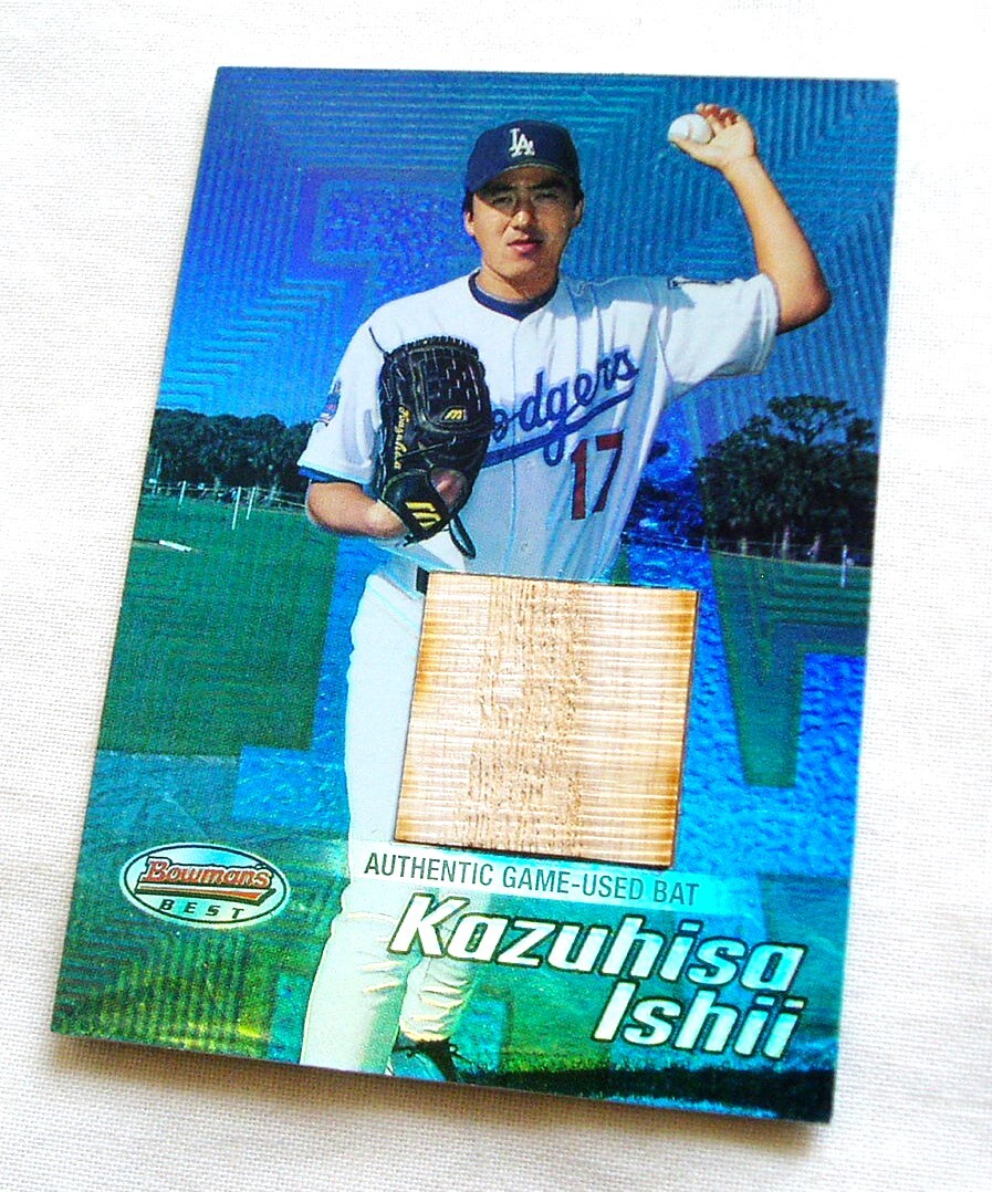 レア☆石井一久バットカード◆Bowmans2002 ロサンゼルスドジャース 東北楽天ゴールデンイーグルスGM ☆3拍卖