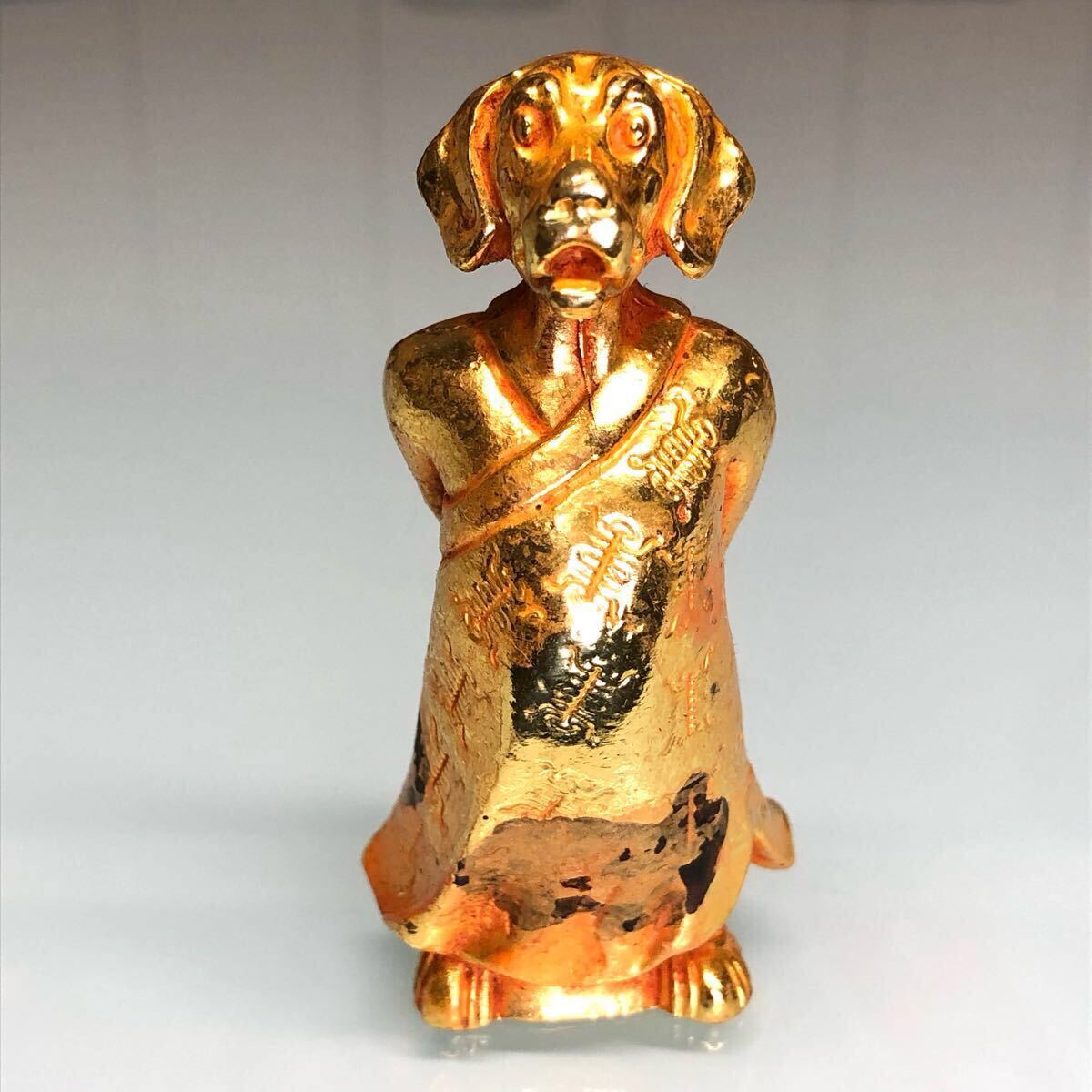 古美術 犬王天官 いぬ金 十二支 金元寶 金錠 犬頭金 置物1960年、1972年、1984年、1996年、2008年、2020生まれ開運 インテリア 根付拍卖