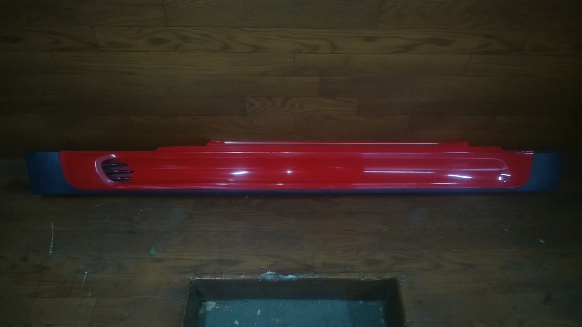U#166 MINI クーパーS R56 SV16 JCW 2013年 ジョンクーパーワークス 右サイドスカート サイドステップ 851 チリレッド 個人宅宛不可拍卖
