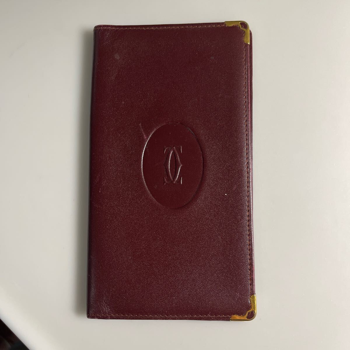 Cartier マストライン ボルドー レザー 手帳ケース拍卖