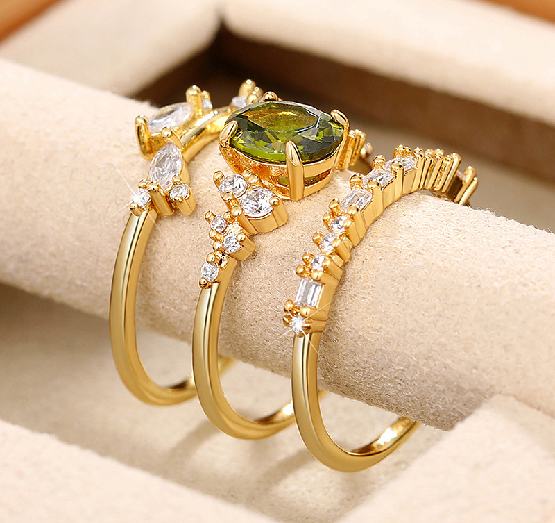 N250106◆Bigstone◆3点セット【花の雰囲気】女王スタイル*欧米大人気*豪華なリング*12/14/16/18号 選び可拍卖