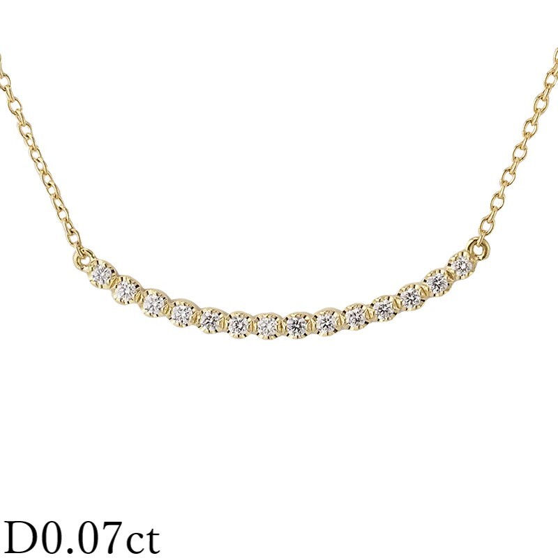 アーカー ダイヤモンド/0.07ct ビリーブユー ネックレス VC0326010100 K18YG拍卖