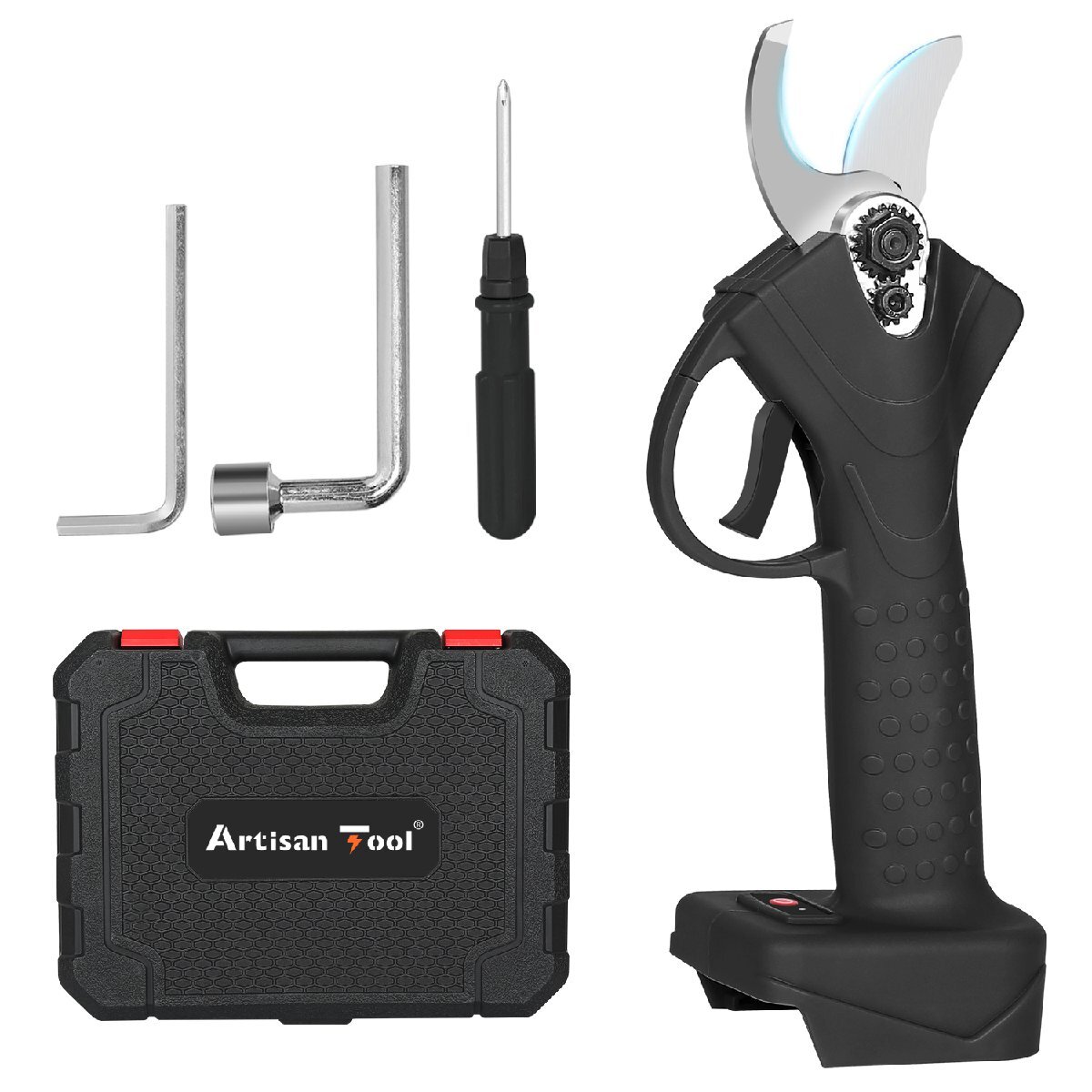 電動剪定ばさみ 盆栽 庭木/枝切り はさみ 黒 ブラシレスモーター マキタ用18vバッテリーに対応 バッテリー別売拍卖