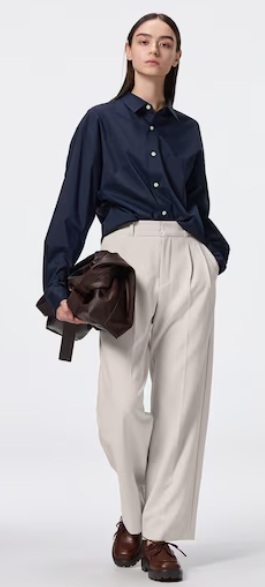 ★ユニクロ ジーユー GU タックテーパードパンツ ベージュカラー ダブルメタルループベルトの2点セットで サイズS 拍卖