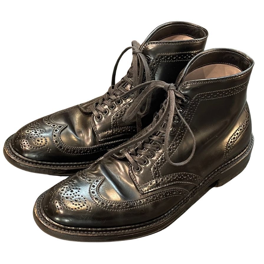 オールデン レースアップブーツ 4465HC コードバン サイズUS8D メンズ ブラック ALDEN ブーツ 約26.0cm【LA】【中古】拍卖