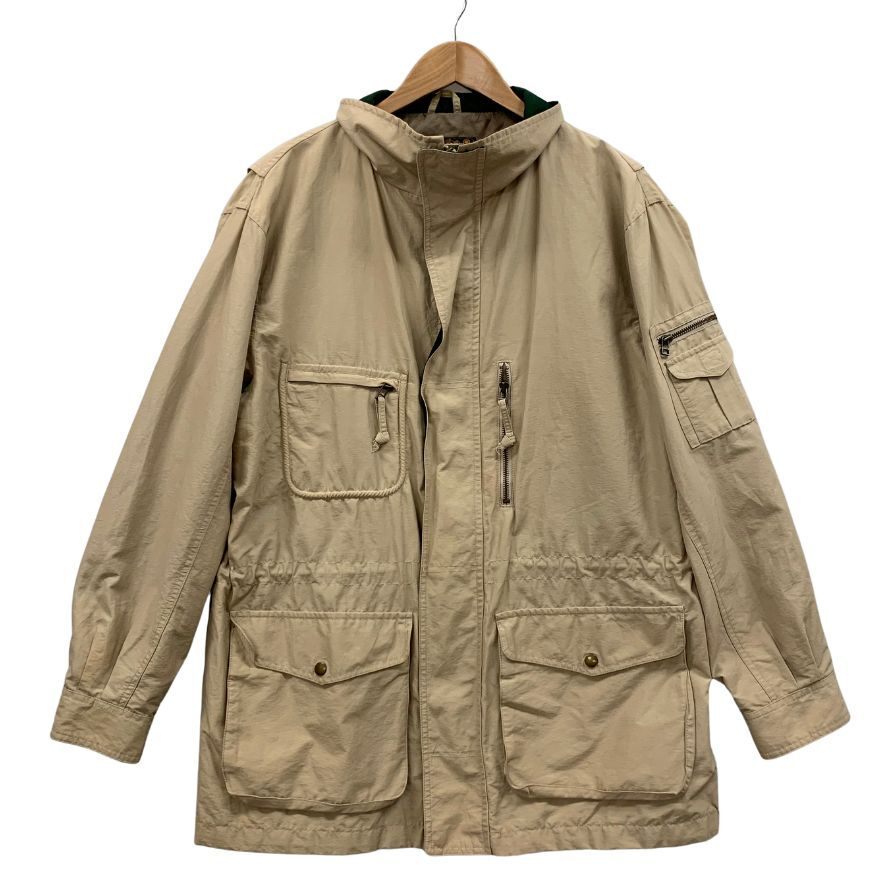 中古◆ジャケット エディーバウアー ブルゾン 80S後期 黒タグ ベージュ メンズ サイズL Eddie Bauer 【AFA7】拍卖