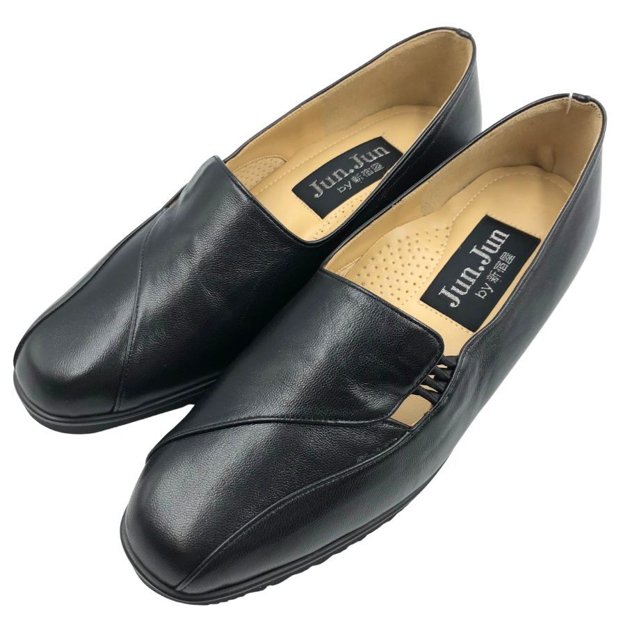 ジュンジュンバイ新宿屋 レザーパンプス ラム 3330 ブラック サイズ22cm レディース Jun.Jun by shinjukuya 約22.0cm【7-11】拍卖