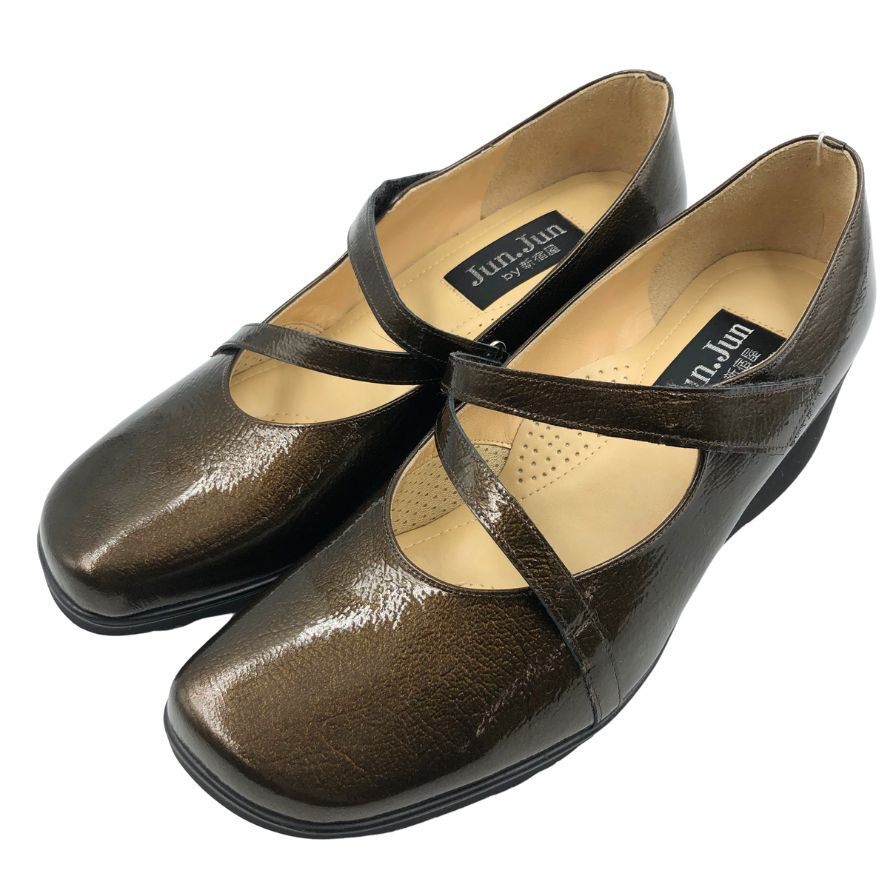 ジュンジュンバイ新宿屋 パンプス ポリエステル 3072 ゴールド サイズ24.5cm レディース Jun.Jun by shinjukuya 約24.5cm【7-10】拍卖