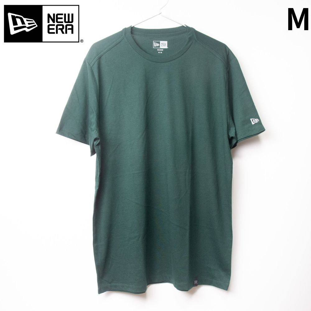新品 NEW ERA クルーネック 半袖 無地Tシャツ グリーン M拍卖