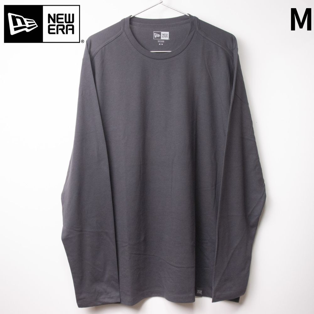 新品 NEW ERA クルーネック 長袖 無地Tシャツ ロンT グレー M拍卖