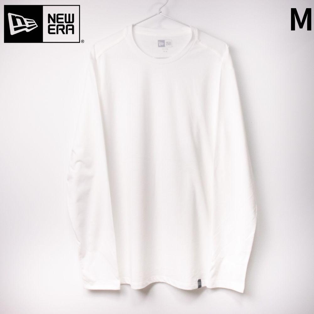 新品 NEW ERA クルーネック 長袖 無地Tシャツ ロンT ホワイト M拍卖